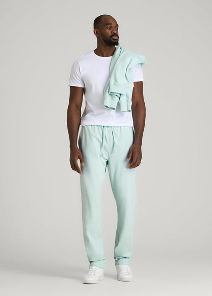 Everyday French Terry Straight Leg Sweatpants for Tall Men in Opal Blue