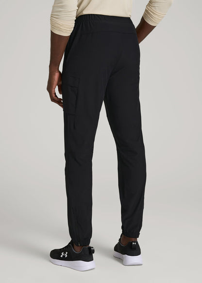 Featherweight Cargo Training Jogger for Tall Men in Black