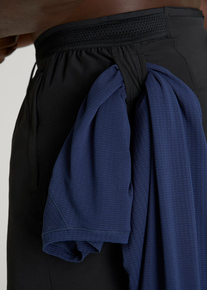 Featherweight Linerless Running Short for Tall Men in Black