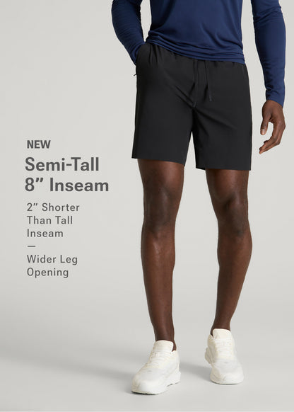 Featherweight Linerless Running Short for Tall Men in Black