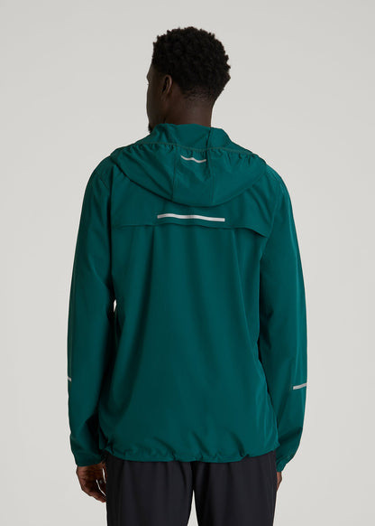 Featherweight Packable Anorak for Tall Men in Deep Teal