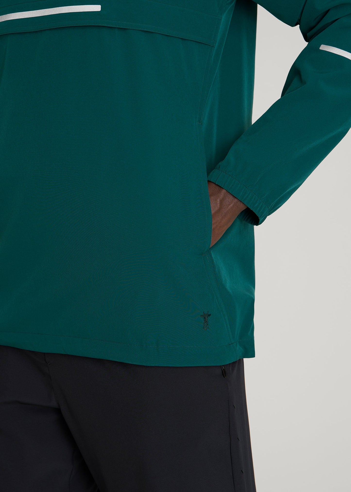 Featherweight Packable Anorak for Tall Men in Deep Teal