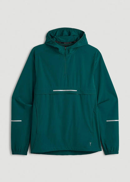 Featherweight Packable Anorak for Tall Men in Deep Teal