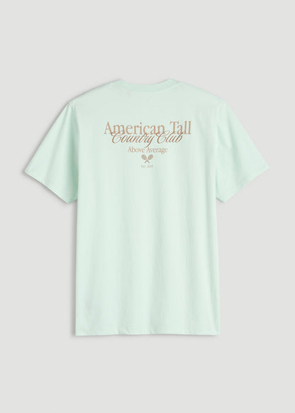Country Club Graphic Tee for Tall Men in Blue