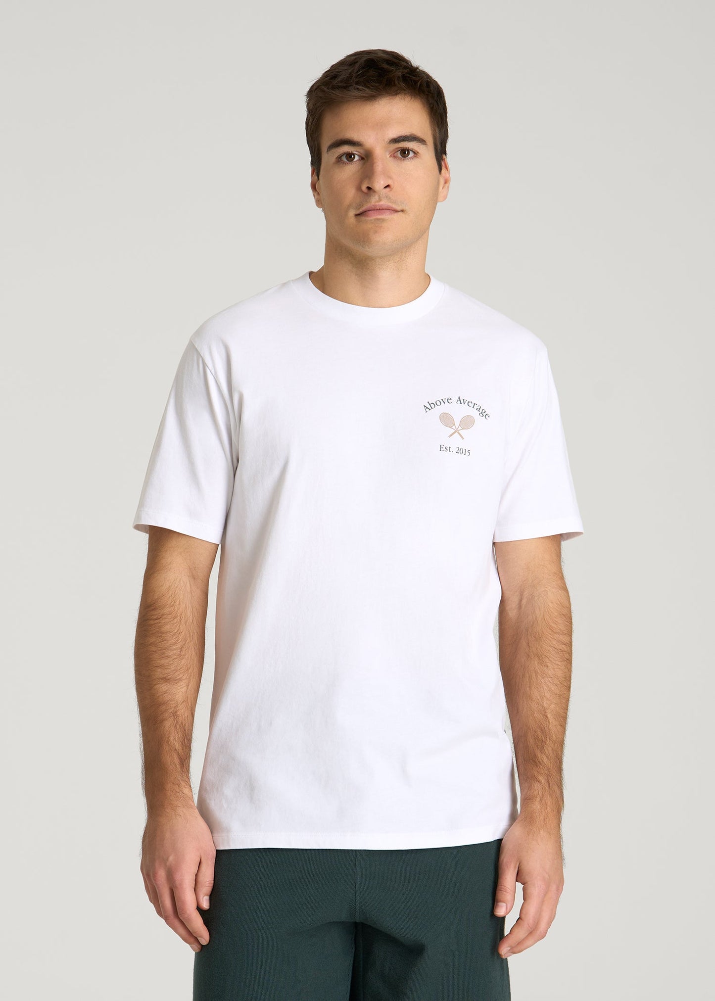 Country Club Graphic Tee for Tall Men in White