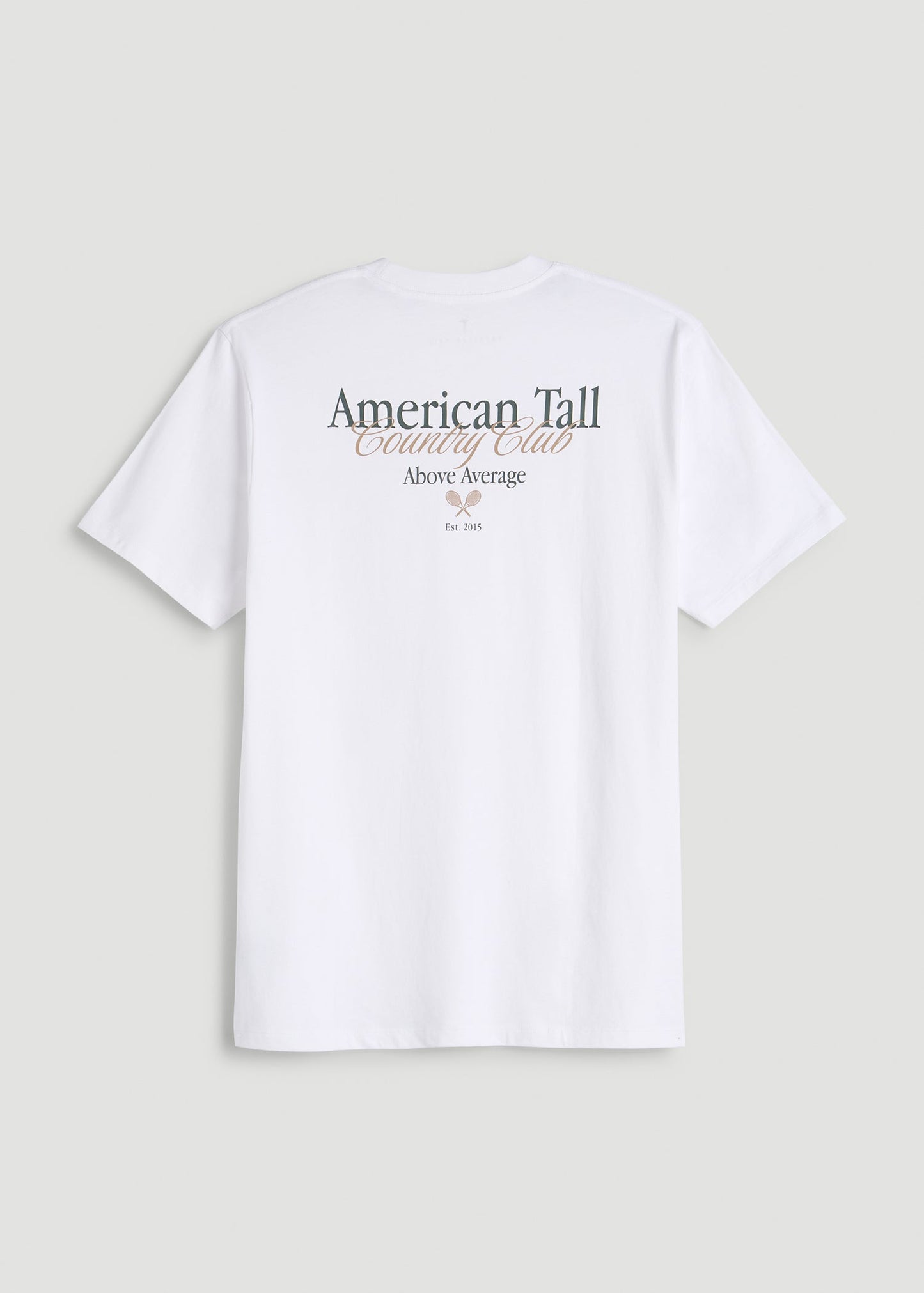 Country Club Graphic Tee for Tall Men in White