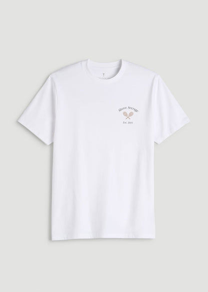 Country Club Graphic Tee for Tall Men in White