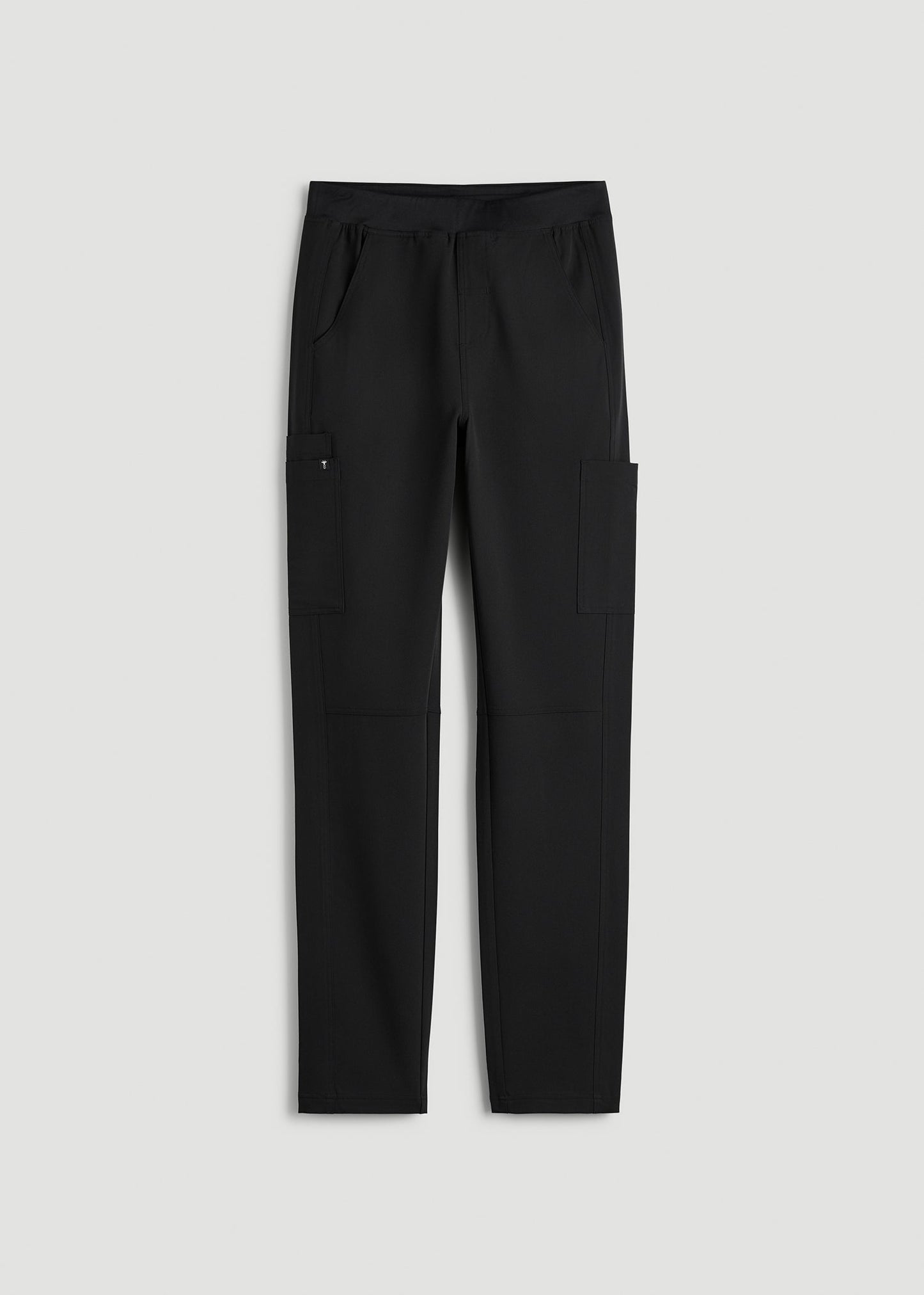 Cargo Scrub Pants for Tall Men in Black
