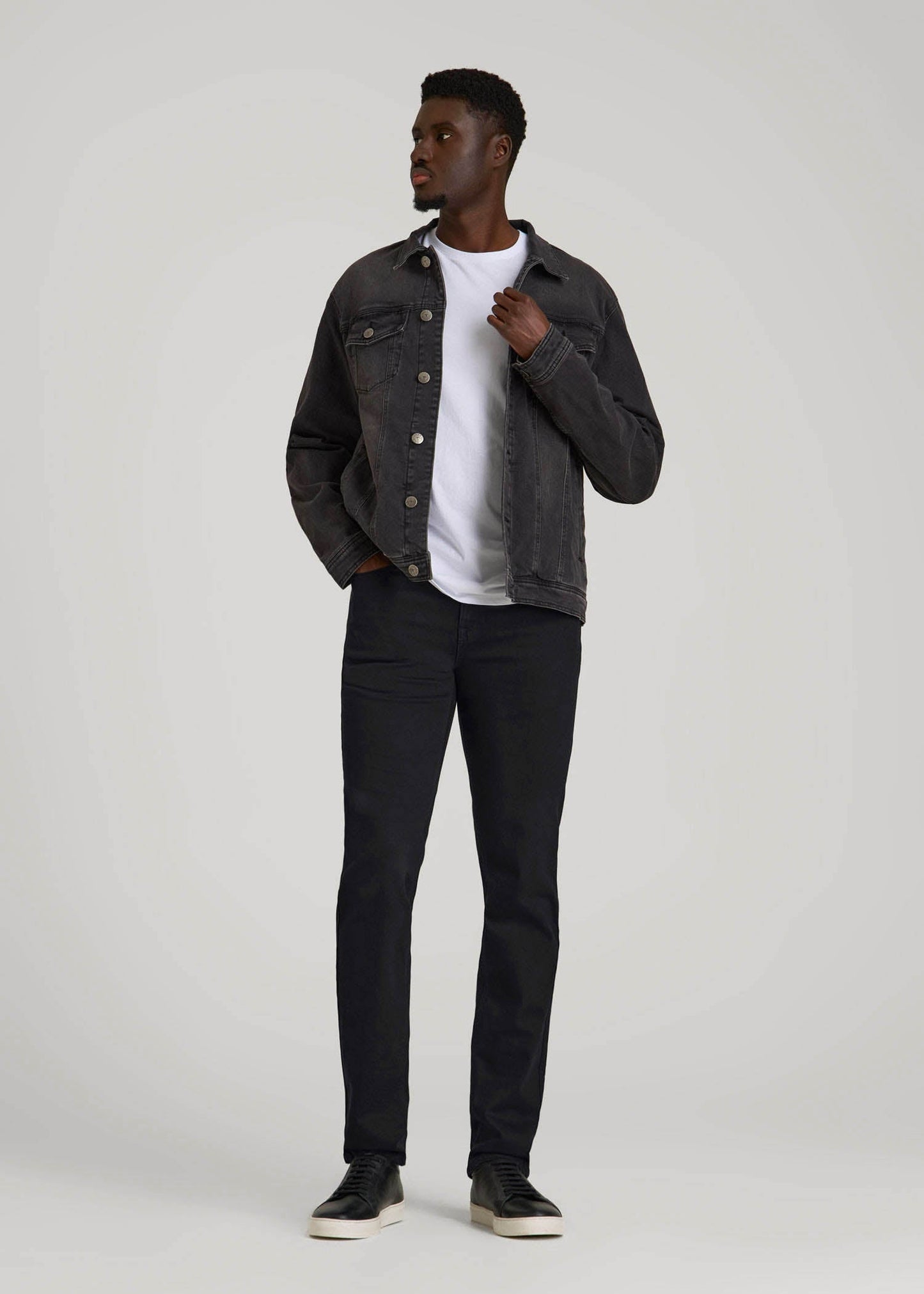 Dylan Slim Fit Jeans for Tall Men in Black