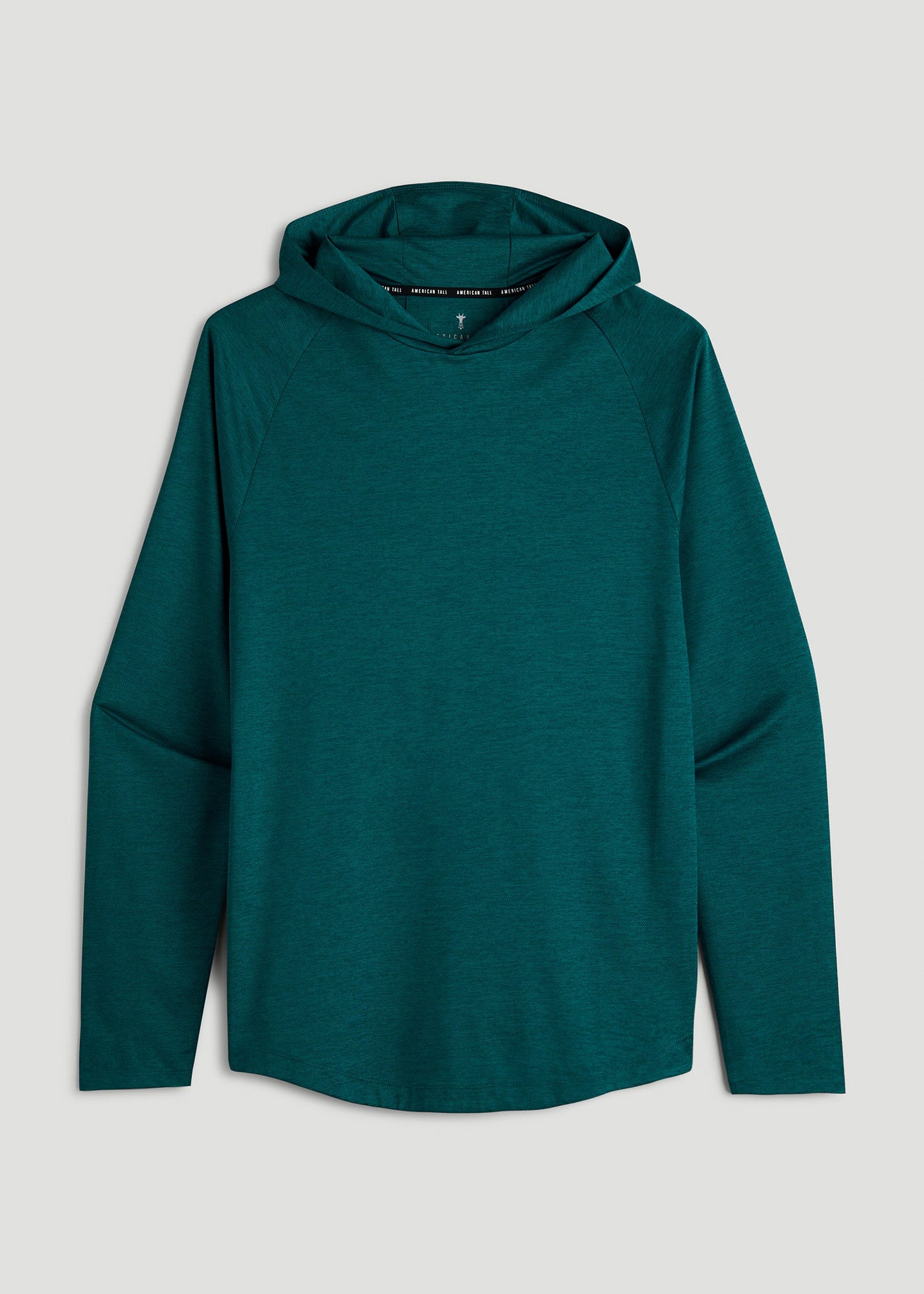 A.T. Performance Training Hoodie for Tall Men in Deep Teal Space Dye