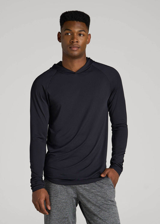 A.T. Performance Training Hoodie for Tall Men in Black
