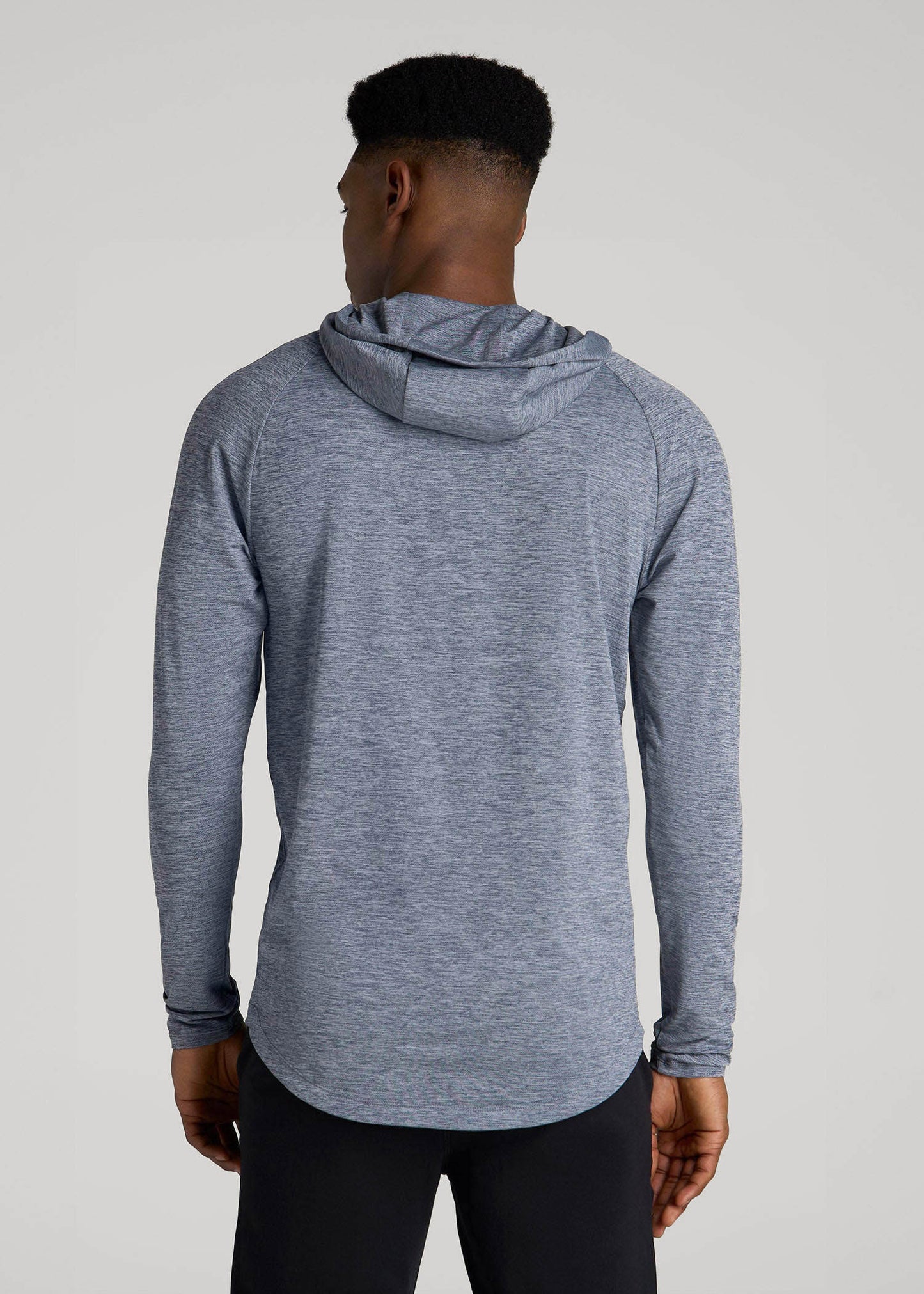 A.T. Performance Training Hoodie for Tall Men in Navy Space Dye
