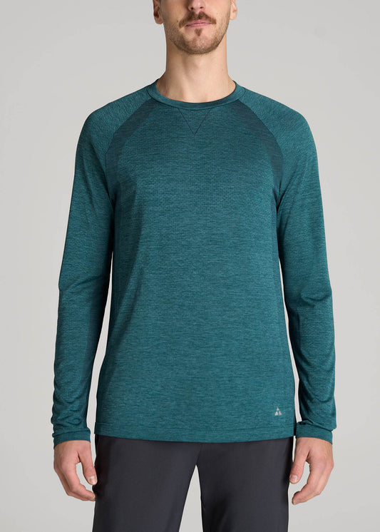 A.T. Performance MODERN-FIT Raglan Shirt for Tall Men in Teal Mix