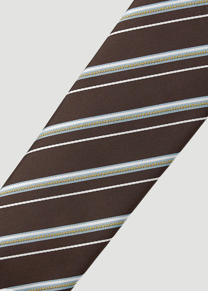 Dress Ties for Tall Men in Espresso Stripe