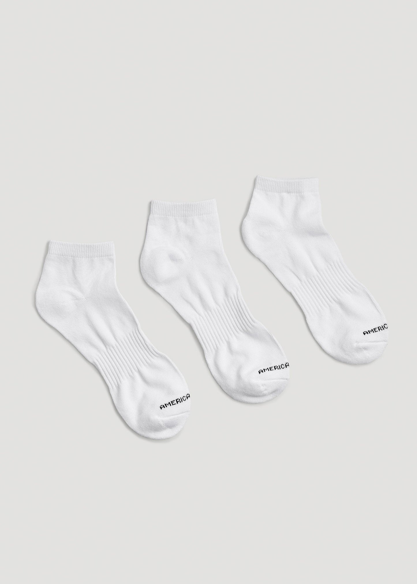 Athletic Low Ankle Socks (X-Large Size: 13-15) for Tall Men in White