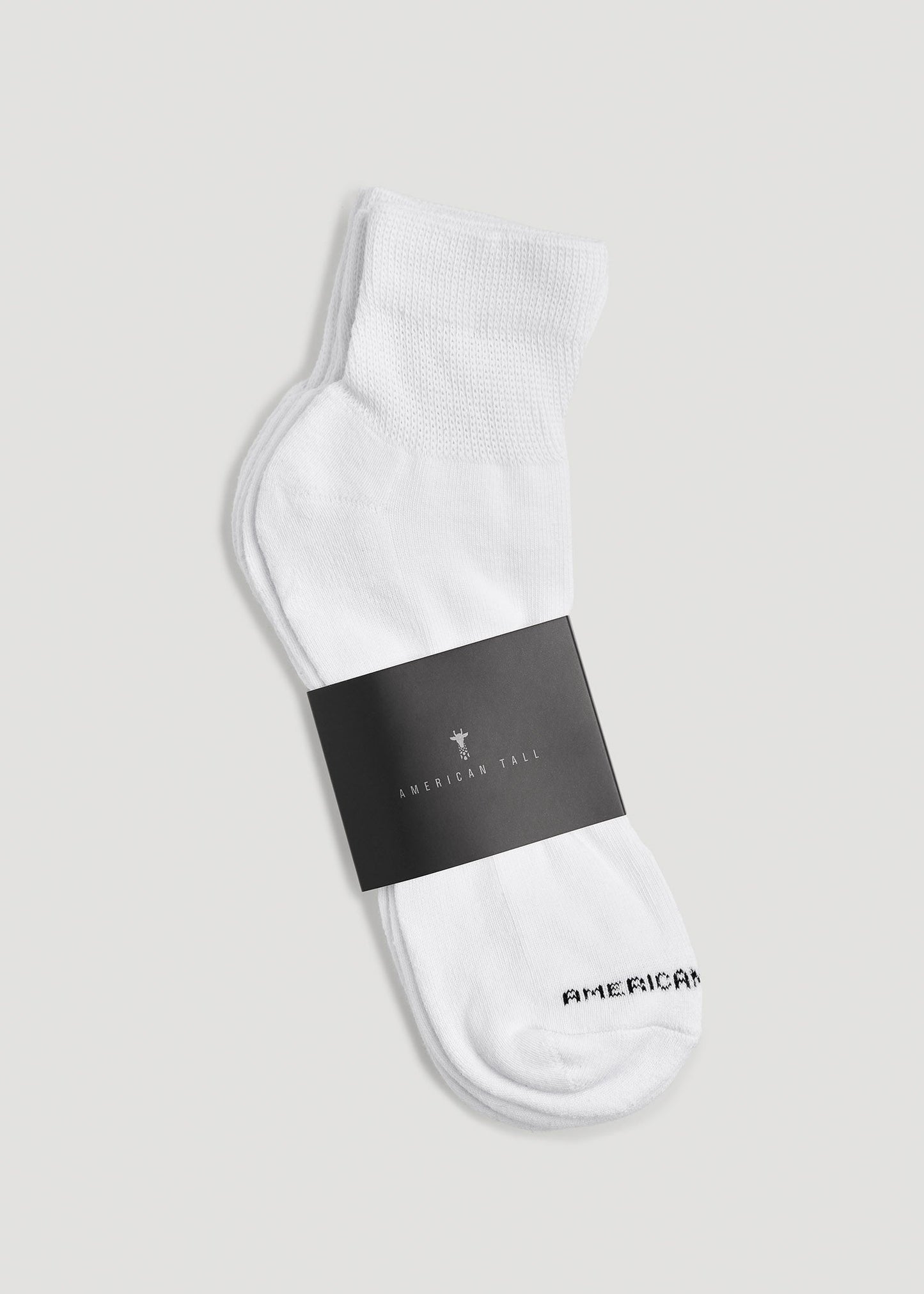 Athletic Mid Ankle Socks (X-Large Size: 14-17) for Tall Men in White