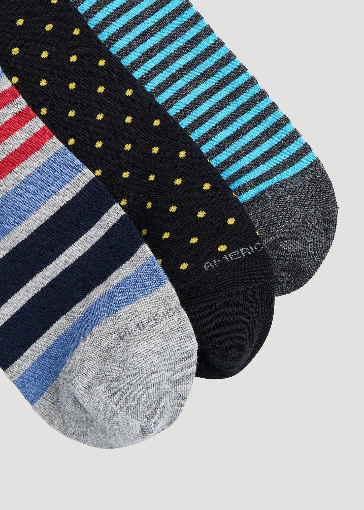 Dress Socks Size 14 to 17 (3-Pack) for Tall Men in Pack A