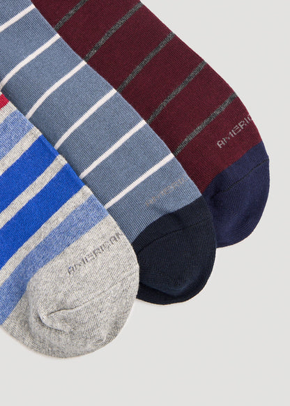 Dress Socks Size 14 to 17 (3-Pack) for Tall Men in Pack C