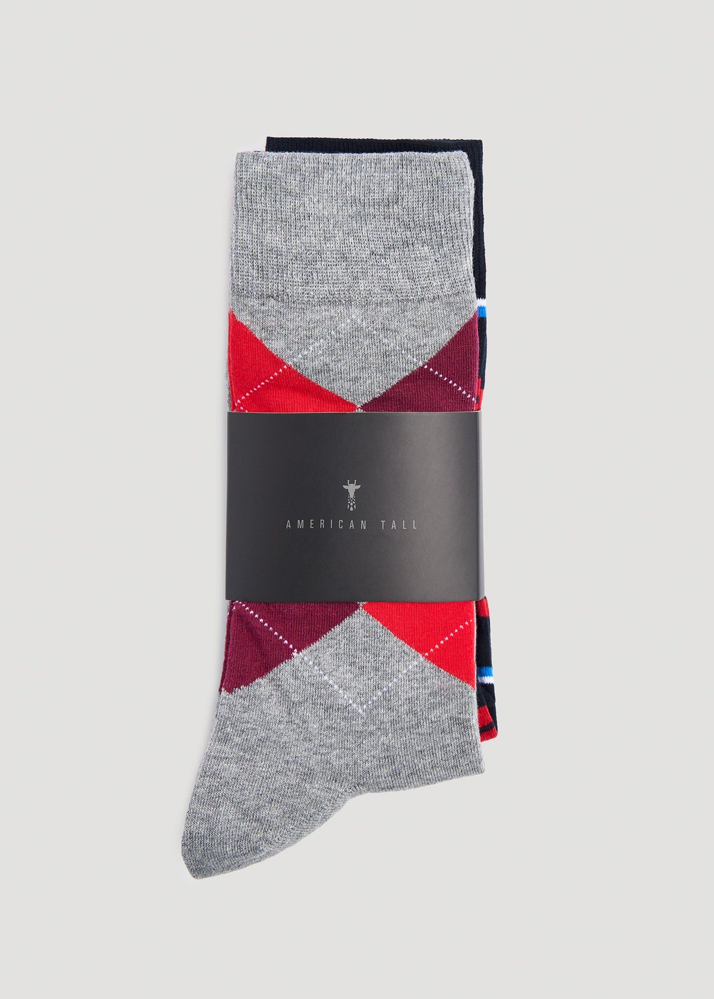 Dress Socks Size 14 to 17 (3-Pack) for Tall Men in Pack D