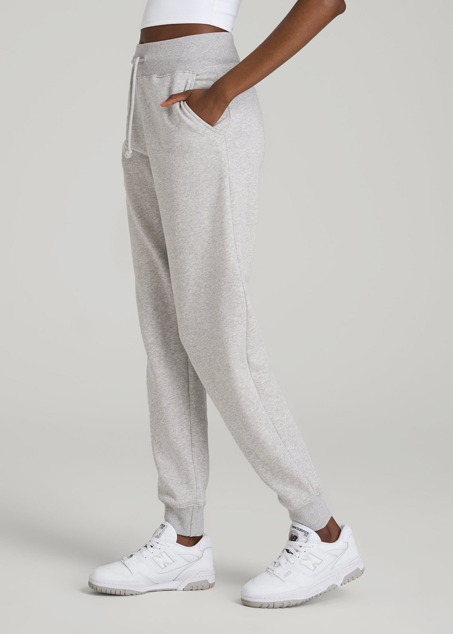 A.T. Basics Athletic Joggers for Tall Women in Grey Mix