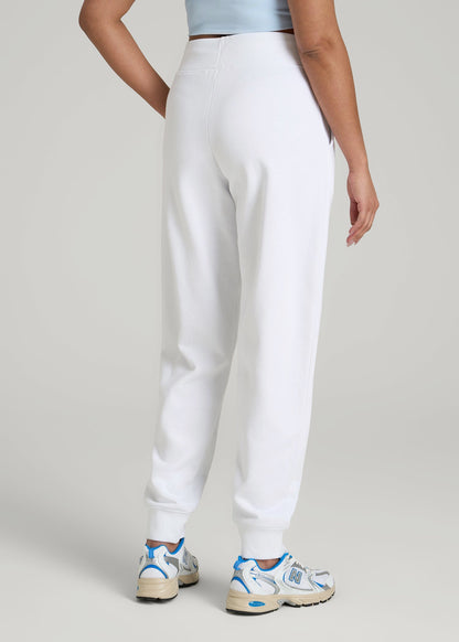 A.T. Basics Athletic Joggers for Tall Women in Optic White