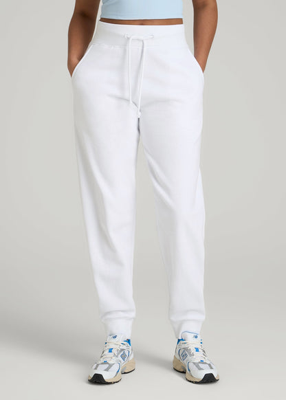 A.T. Basics Athletic Joggers for Tall Women in Optic White