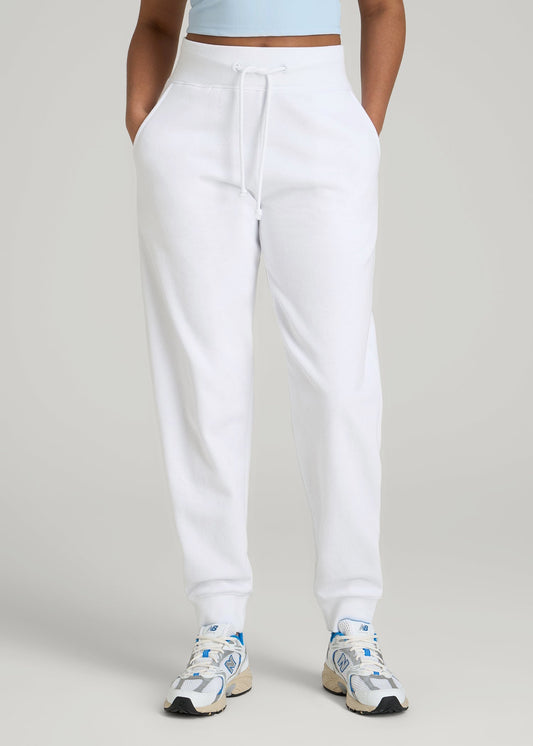 A.T. Basics Athletic Joggers for Tall Women in Optic White