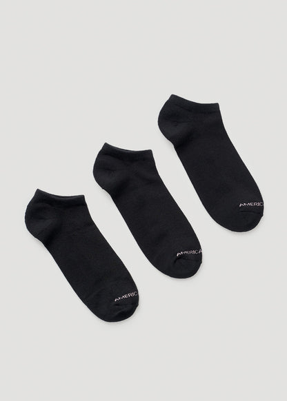 Ankle Socks (X-Large Size: 10-13) for Tall Women in Black