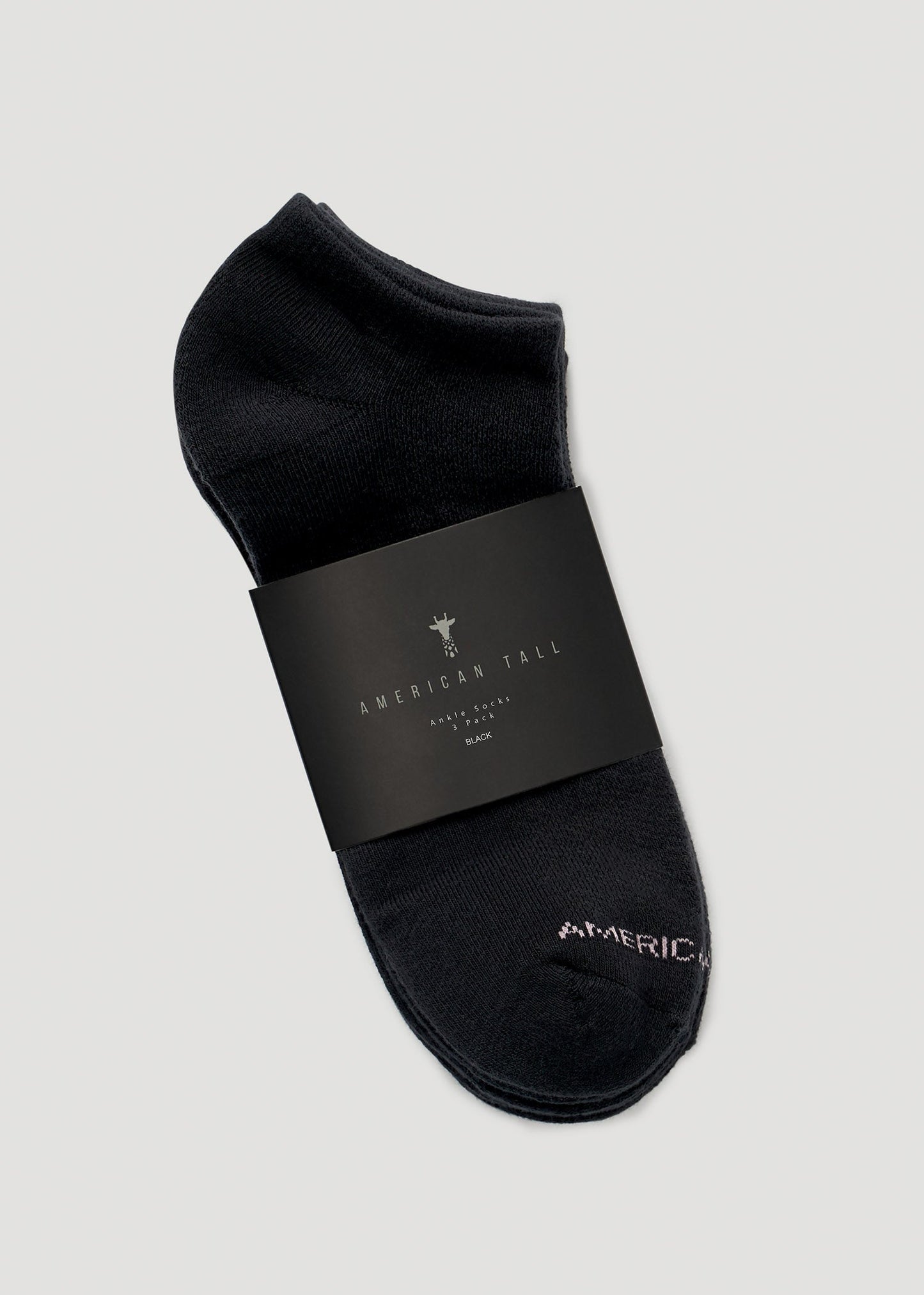 Ankle Socks (X-Large Size: 10-13) for Tall Women in Black