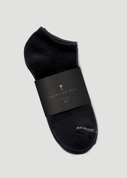 Ankle Socks (X-Large Size: 10-13) for Tall Women in Black