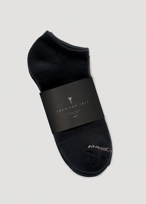 Ankle Socks (X-Large Size: 10-13) for Tall Women in Black