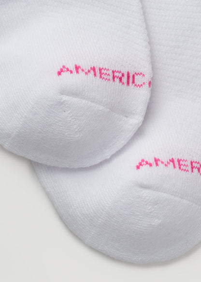 Ankle Socks (X-Large Size: 10-13) for Tall Women in White