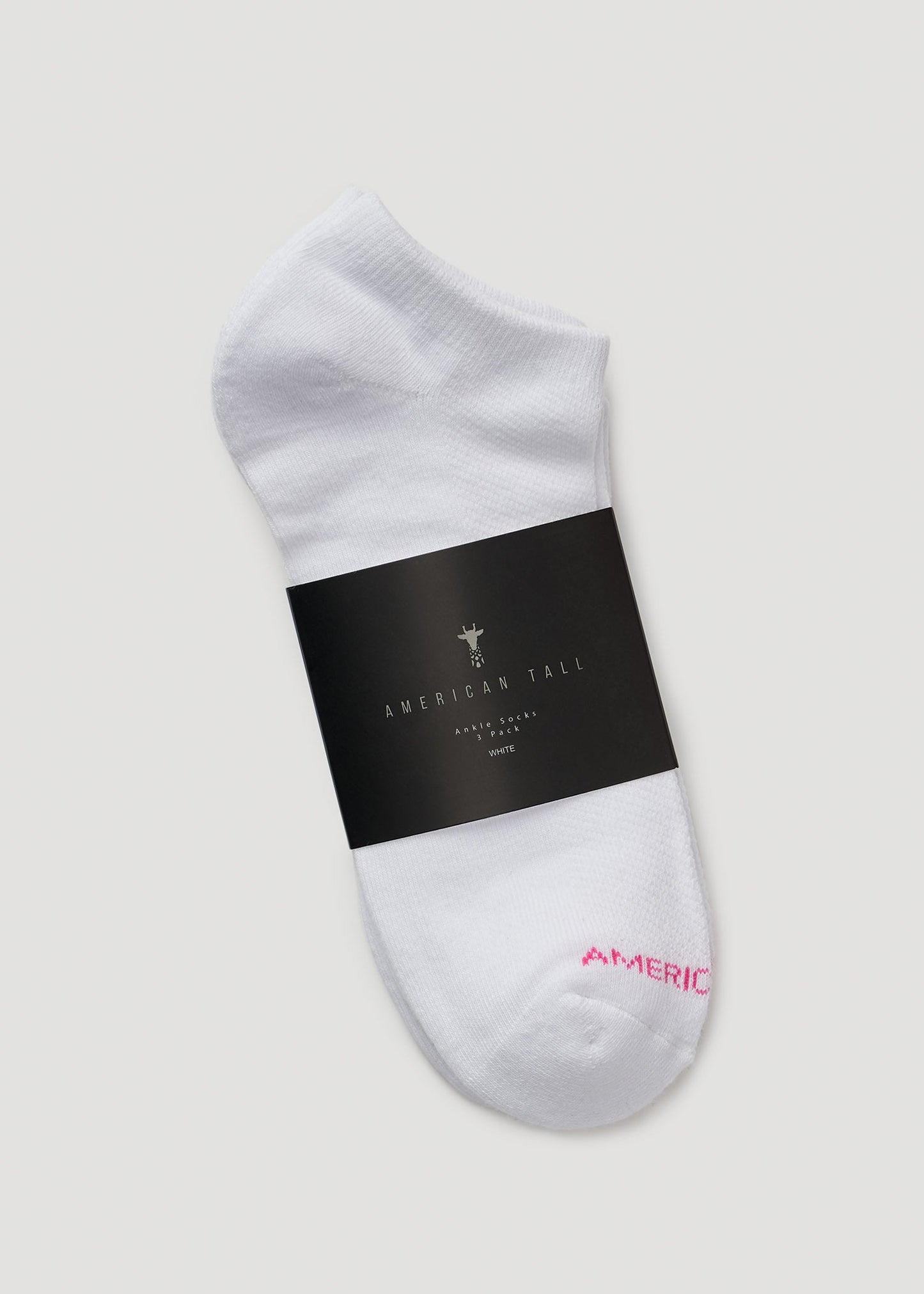 Ankle Socks (X-Large Size: 10-13) for Tall Women in White