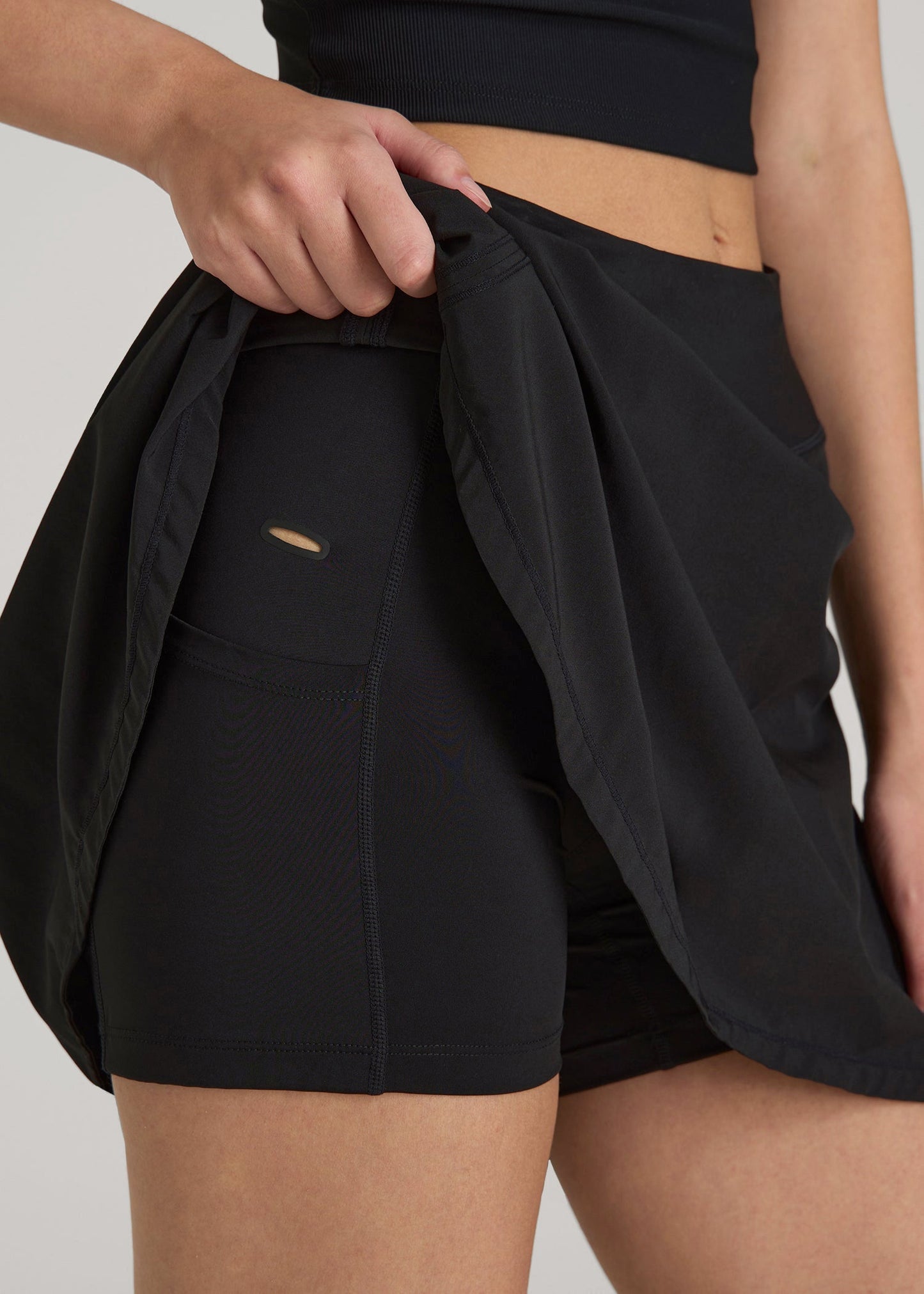 Athletic Skort for Tall Women in Black