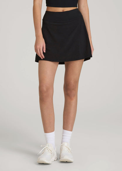 Athletic Skort for Tall Women in Black