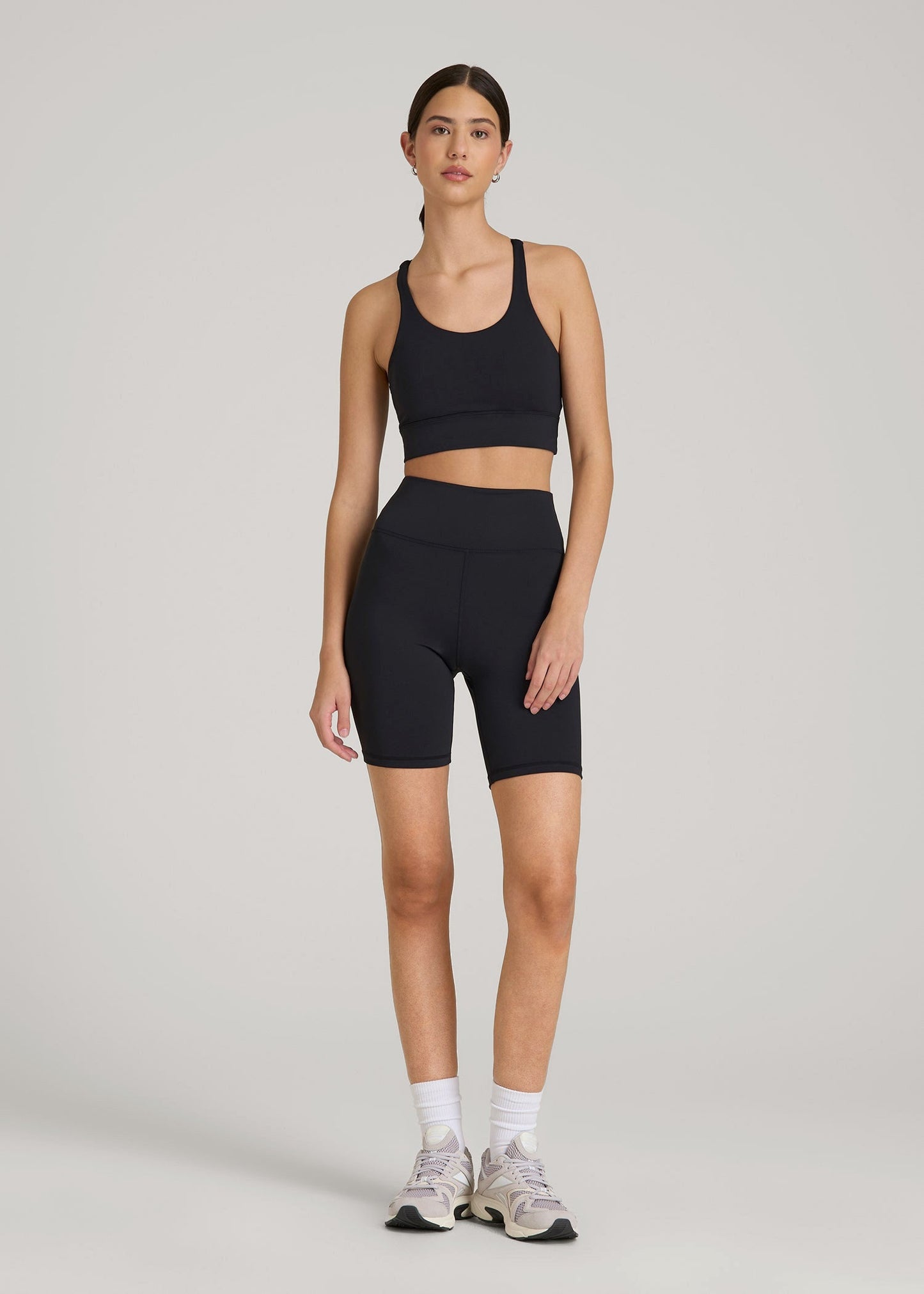 Balance Crisscross Sports Bra for Tall Women in Black