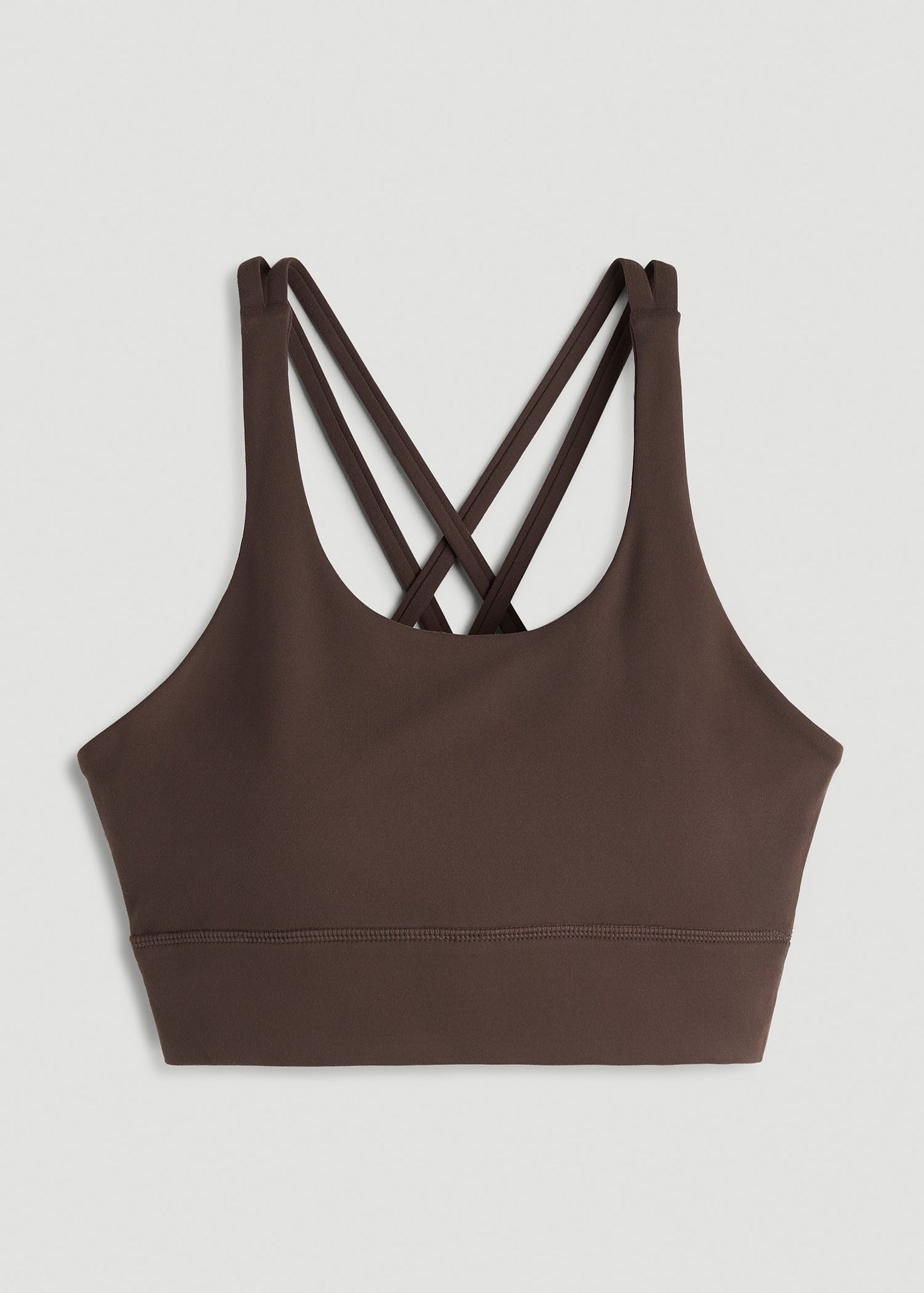 Balance Crisscross Sports Bra for Tall Women in Espresso