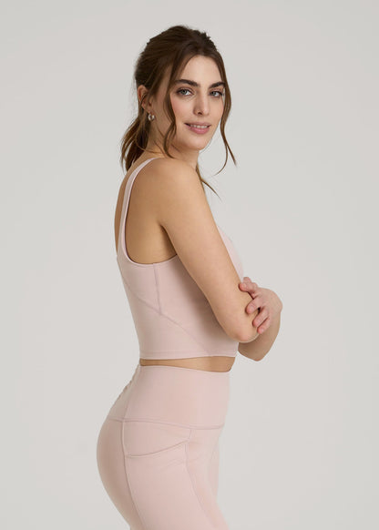 Balance Tank Top for Tall Women in Desert Rose