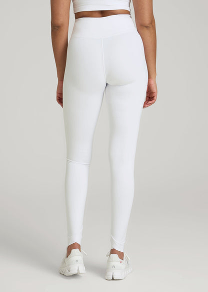 Balance Cross Over Leggings for Tall Women in White
