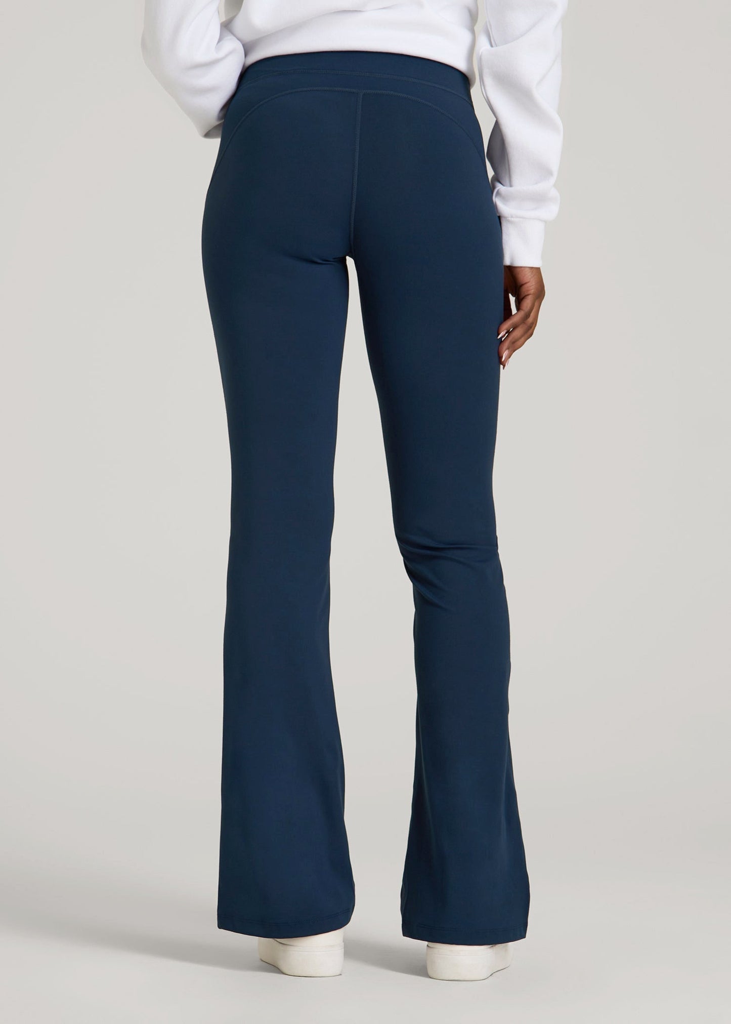 Balance Flare Yoga Pants for Tall Women in Navy Blue