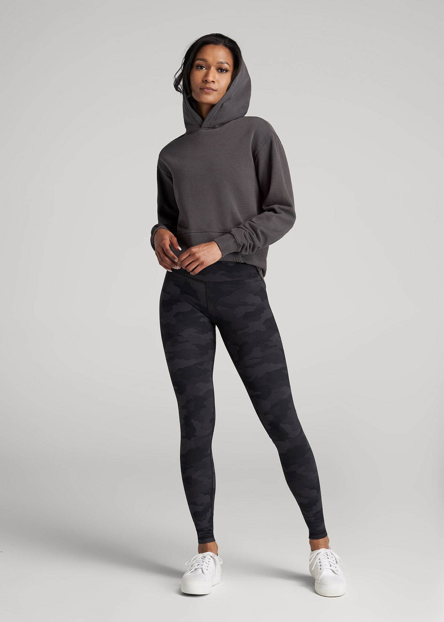 Balance High-Rise Leggings for Tall Women in Grey Camo