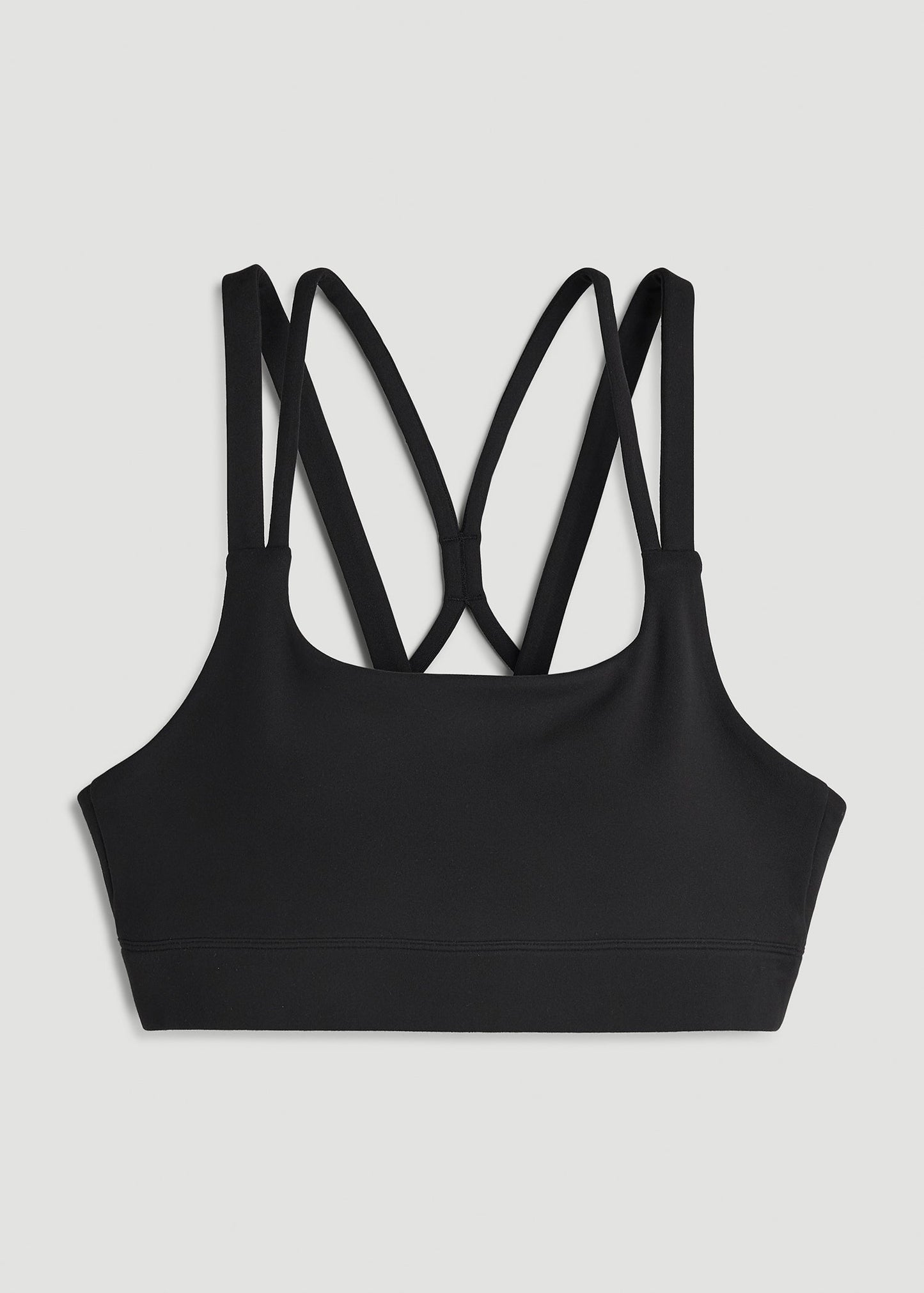 Balance Multi-Strap Sports Bra for Tall Women in Black