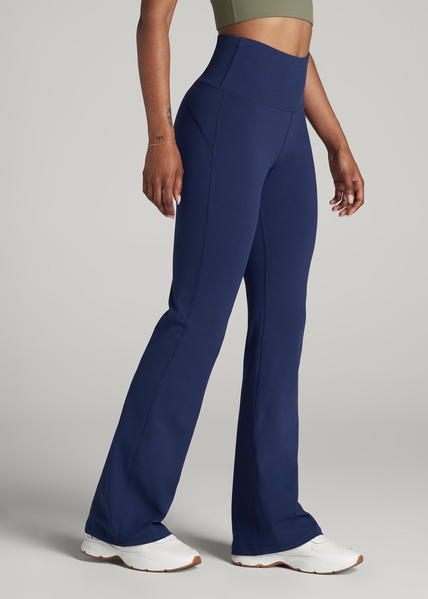 Balance Flare Yoga Pants for Tall Women in Midnight Blue