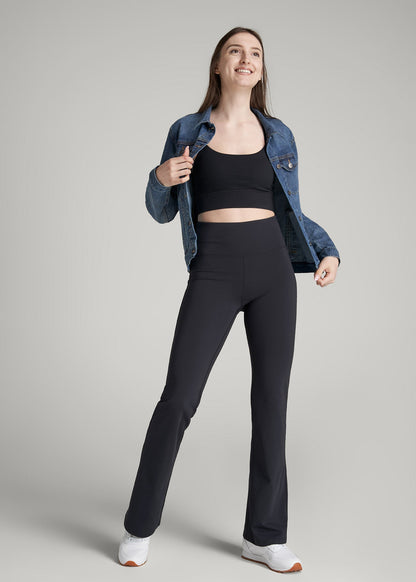 Balance Flare Yoga Pants for Tall Women in Black