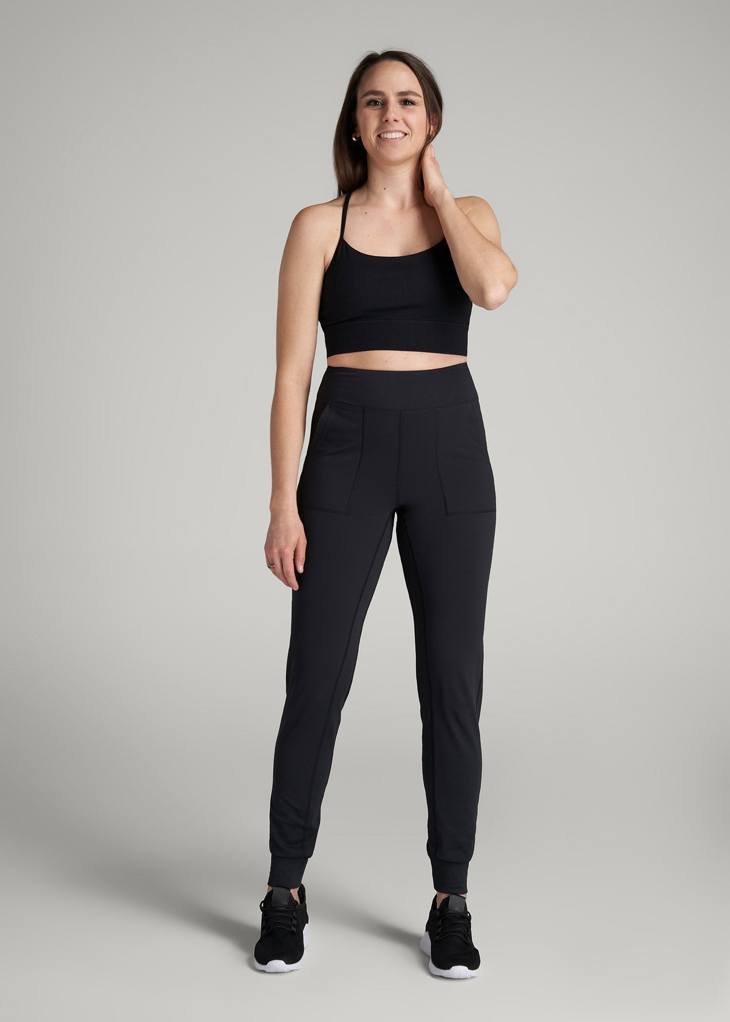 Balance Pocket Joggers for Tall Women in Black
