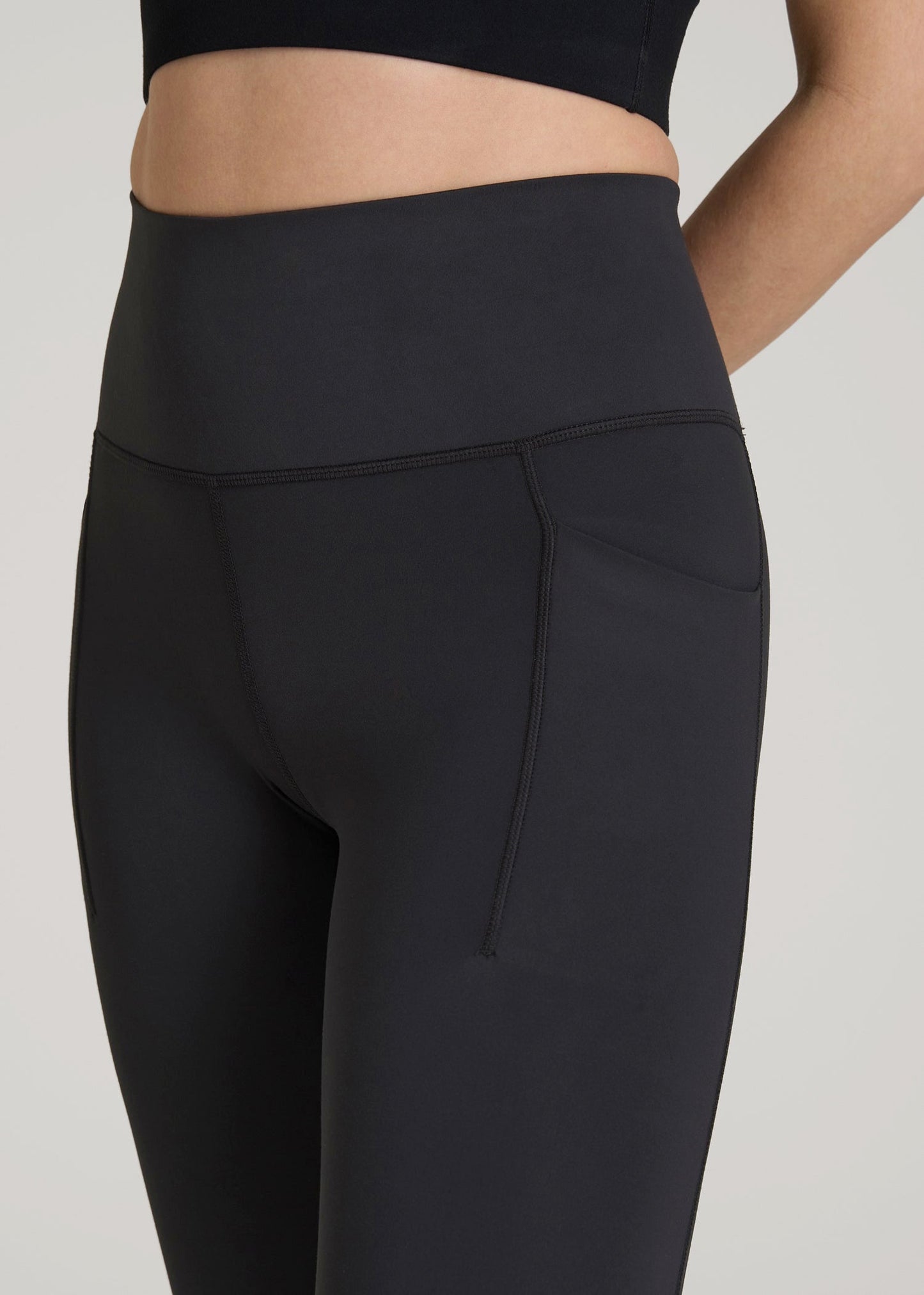 Balance Cinched Back Pocket Legging for Tall Women in Black