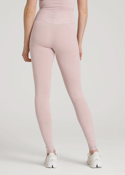 Balance Cinched Back Pocket Legging for Tall Women in Desert Rose