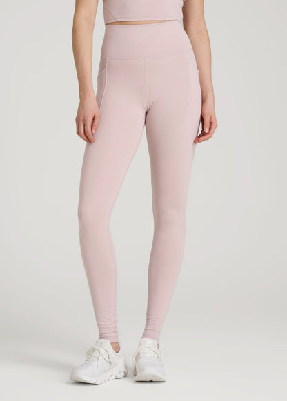 Balance Cinched Back Pocket Legging for Tall Women in Desert Rose