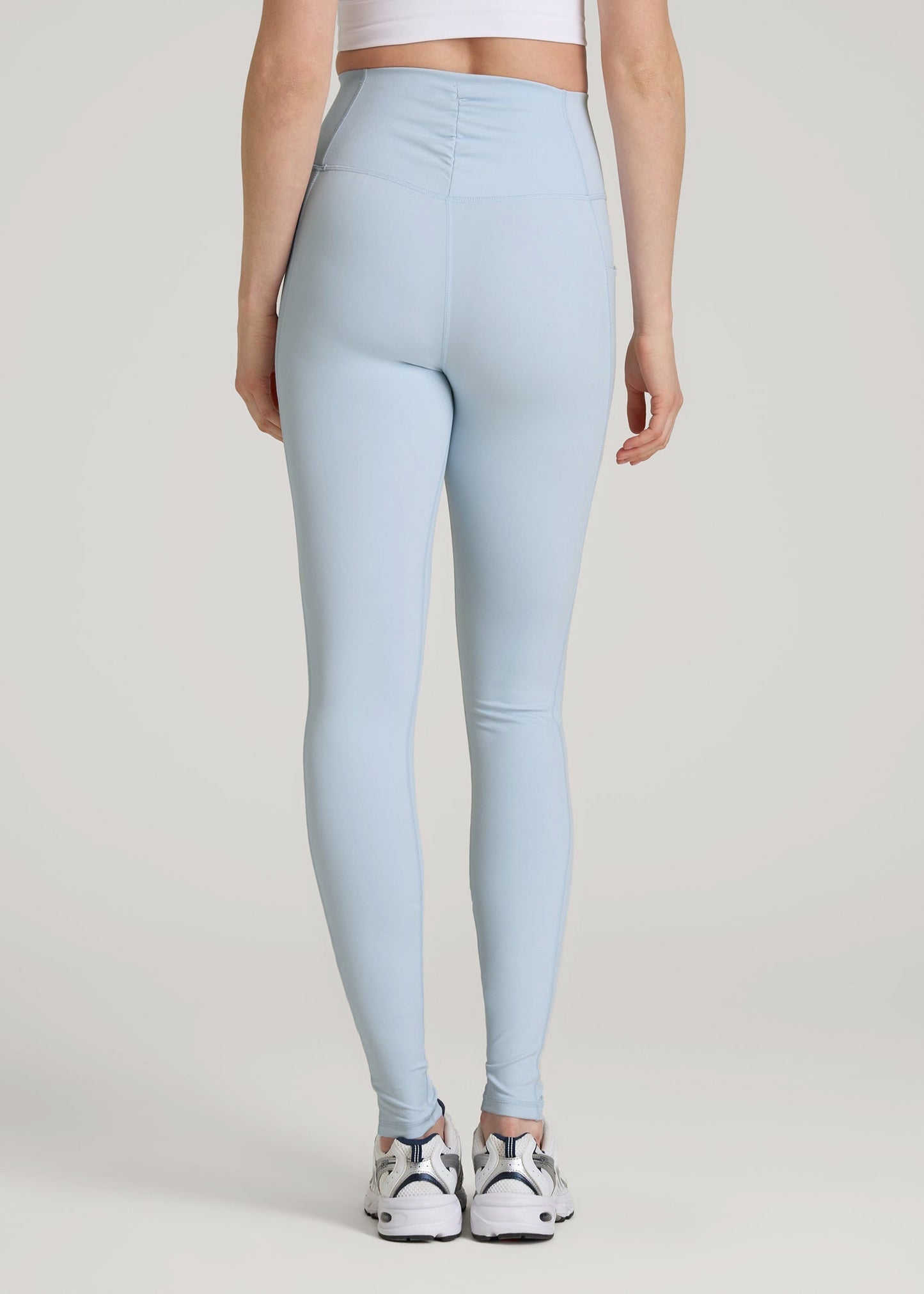Balance Cinched Back Pocket Legging for Tall Women in Ice Blue
