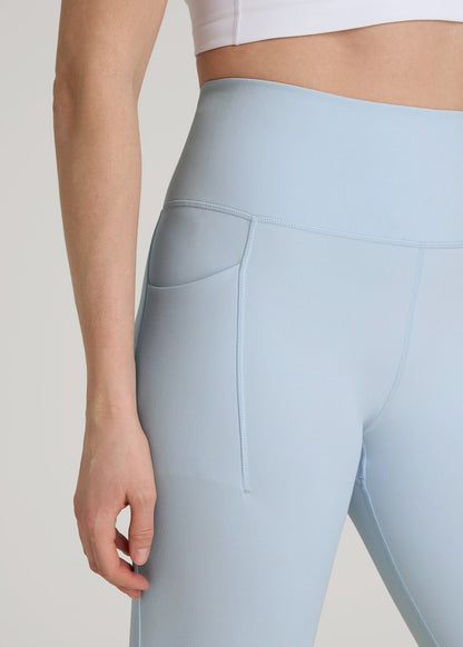 Balance Cinched Back Pocket Legging for Tall Women in Ice Blue